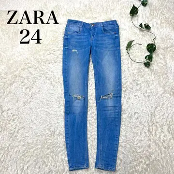 ZARA 자라 스키니 데님 데미지 24 청바지 작은 사이즈