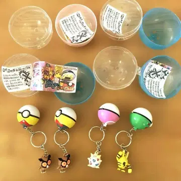 포켓몬 여기저기 워치 몬스터볼 키링 4개 세트