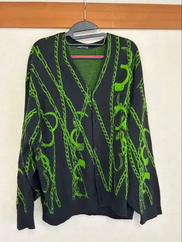 LAD MUSICIAN 그린 체인 패턴 가디건 사이즈 44