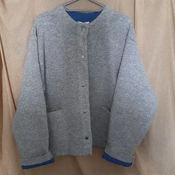 FREAK'S STORE 그레이 x 블루 가디건