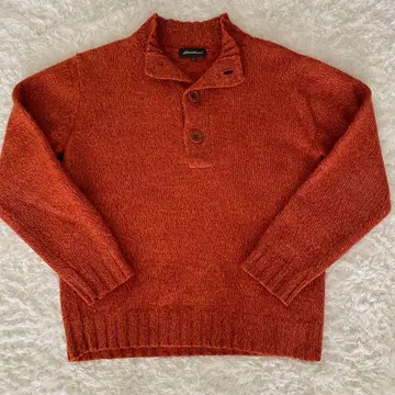 [ 익명 배송 ] 에디바우어 헨리넥 니트 스웨터 오렌지 컬러