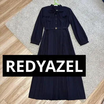 redyazel 플리츠 보우다이 롱 원피스