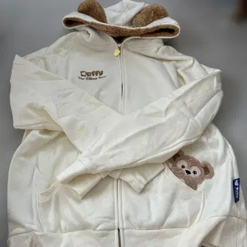 Duffy 후드 부착 후드티 화이트