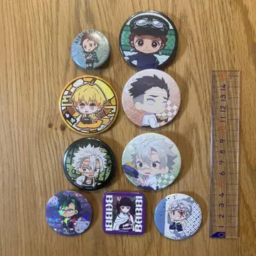 귀멸의 칼날 캔 배지 9개 세트