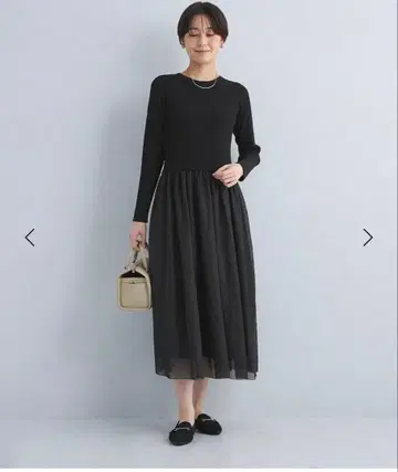 유나이티드 애로우즈 튤 도킹 원피스 워셔블