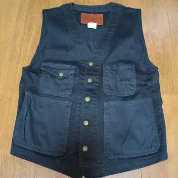 CALEE 코튼 베스트 M 다크 네이비