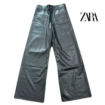 ZARA 인조 가죽 슬랙스 26 블랙 165