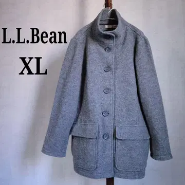 L.L.Bean 울 코트 스탠드 카라 이탈리아 원단 봄 OK 그레이
