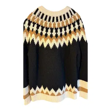 BATONER 노르딕 무늬 크루넥 니트 스웨터