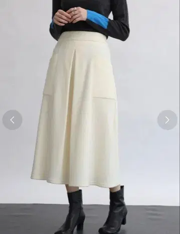 Aga x noritake / LASUD 울 턱 디자인 스커트/일본제