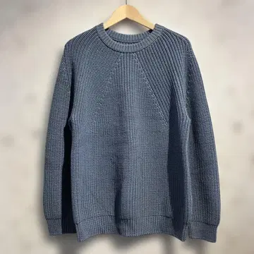 BATONER 시그니처 크루넥 니트 바토너 그레이