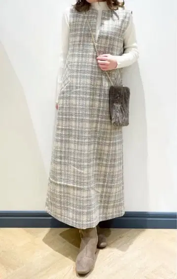 grove 뉴앙스 체크 키넥 원피스