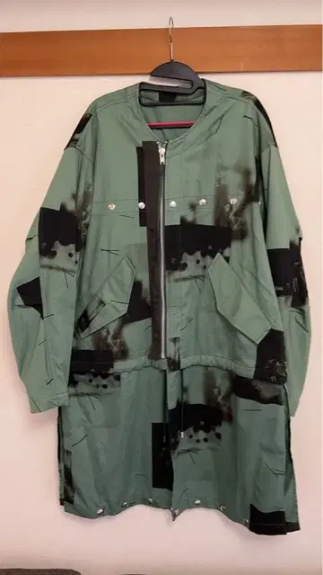 ALMOST BLACK 밀리터리 자켓 그린 블랙 카모플라쥬 사이즈 2