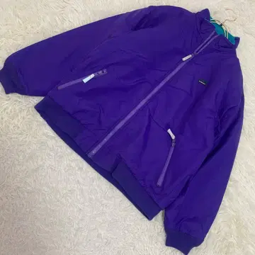 L.L. Bean 나일론 블루종 퍼플 플리스 캐주얼