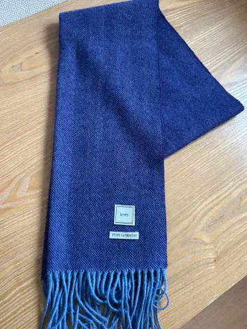 SHIPS 퓨어 캐시미어 머플러 네이비