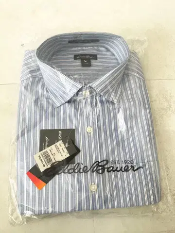 Eddie Bauer 긴팔 셔츠 XL 트루 블루 스트라이프