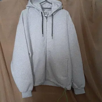 짐 마스터 풀 집업 후드 부착 후드티 L 그레이