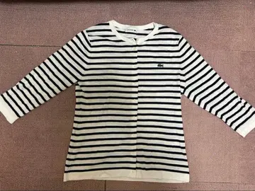 LACOSTE 스트라이프 니트 5부 소매