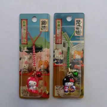 키티 가부키 버전 은린 아라시야마 스트랩 2개 세트