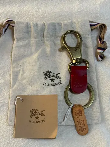 [미사용 새상품] IL BISONTE 키링 반지 ROSSO RUBINO