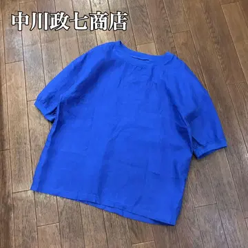 나카가와 마사시치 상점 린넨 100% 반팔 상의