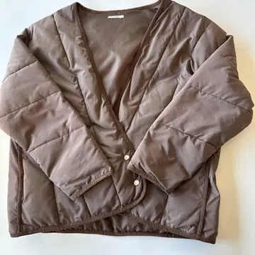 mystic 브라운 퀼팅 자켓