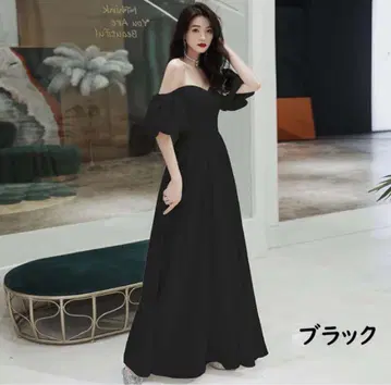 브라이덜 오프숄더 2way 블랙 촬영용, 피로연용 파티 드레스