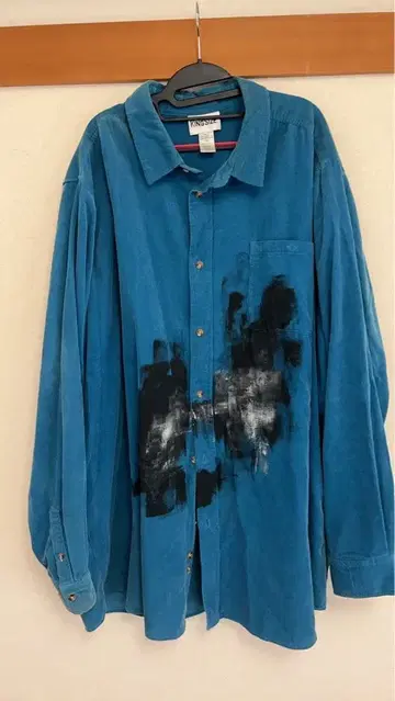 KING SIZE 3XL 파랑 긴팔 셔츠 리메이크