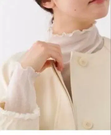 IENA 도트 튤 블라우스