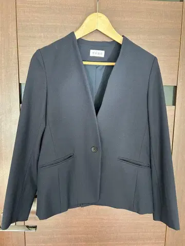 PLST 네이비 노카라 자켓 (가을/겨울)