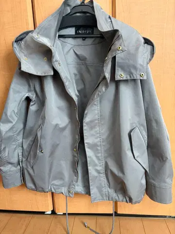 INDIVI 후드 부착 마운틴 파카 L 사이즈 카키