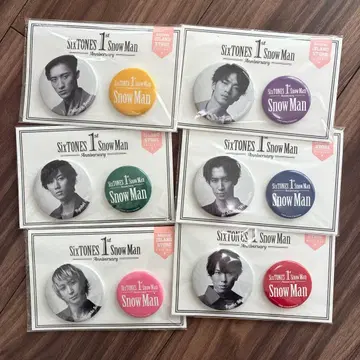 SixTONES 1st Snow Man 핀 배지 6개 세트