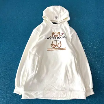 [ 새상품급/L ] 까스텔바작 속기모 후디 튜닉 후드티 베어