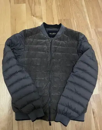 MOORER 가죽 다운 콤비 자켓 스웨이드 MA-1