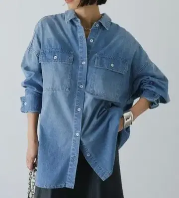 LOUNGEDRESS 오버 데님 셔츠