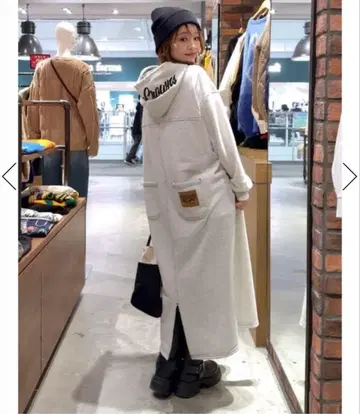 RCS 컬러 스티치 후드티 원피스 RODEO CROWNS 그레이 로데오