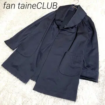 fan taineCLUB 다크 네이비 여성용 코트 빅 포켓 포멀