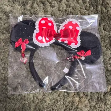 초기 레어 디즈니 머리띠 귀찌 포함 머리띠 미니 빨간색