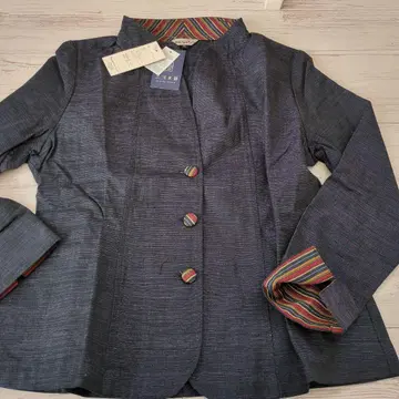 미카와 목화 다크 블루 자켓