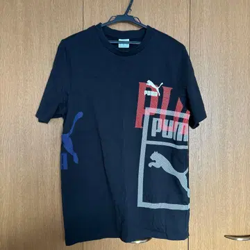 PUMA 그래픽 프린트 T셔츠 M 블랙 남성용