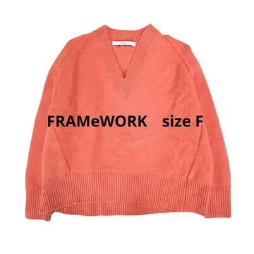 [FRAMeWORK] 울 캐시미어 V넥 풀오버 핑크