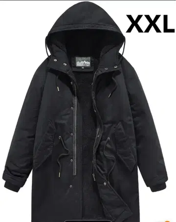 남성용 빈티지 스타일 두꺼운 원단 겨울용 후드 부착 모즈 코트 보아 안감