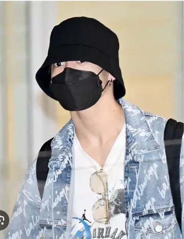 BTS 정국 VARZAR 블랙 버킷햇 프리 사이즈