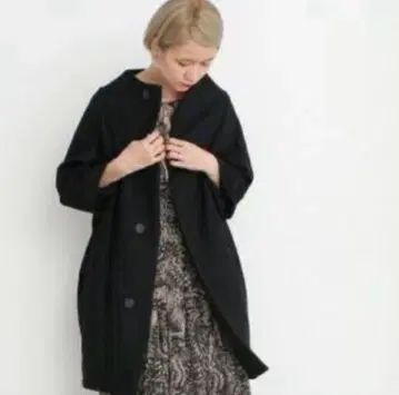 nitca 다크 네이비 인기 캐시미어 코쿤 코트