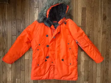 레어 오렌지 ALPHA TYPE N-38 밀리터리 자켓 40