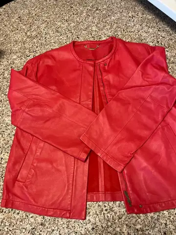 SCAPA 가죽 자켓 레드 40