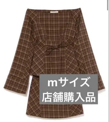 당일 발송 M 사이즈 브라운 Adel check set up