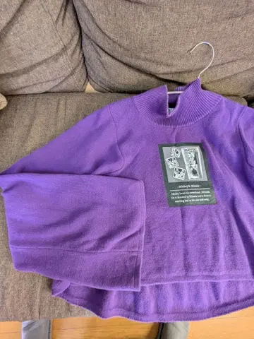 Disney MOUSSY 터틀넥 니트 보라색