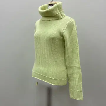 EFFETTO.F 캐시미어 100% 터틀넥 스웨터 라이트 그린