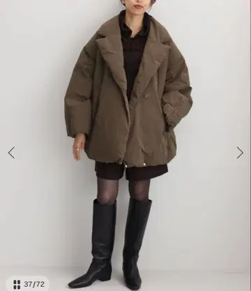 [ 새상품급 ] IENA 이에나 발수 테일러 코쿤 다운 브라운 36